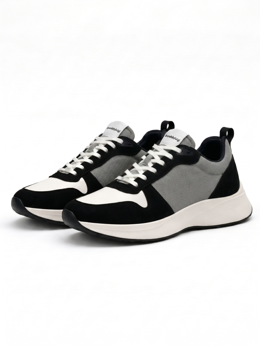 Bouncing Sneaker Grey White Logo